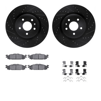 R1 Concepts® - Drilled and Slotted Brake Kit with Optimum OE Pads