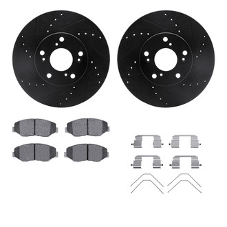 R1 Concepts® - Drilled and Slotted Brake Kit with Optimum OE Pads