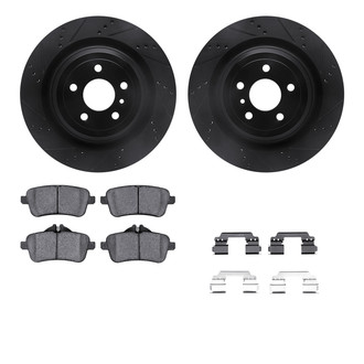 R1 Concepts® - Drilled and Slotted Rear Brake Kit with Optimum OE Pads