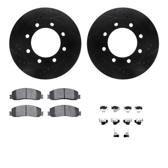 R1 Concepts® - Drilled and Slotted Front Brake Kit with Optimum OE Pads