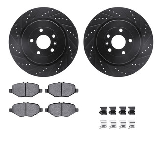 R1 Concepts® - Drilled and Slotted Rear Brake Kit with Optimum OE Pads