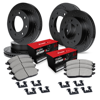 R1 Concepts® - Drilled and Slotted Brake Kit with Optimum OE Pads
