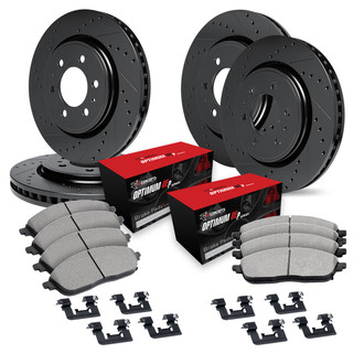 R1 Concepts® - Drilled and Slotted Brake Kit with Optimum OE Pads