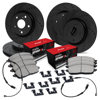 R1 Concepts® - Drilled and Slotted Brake Kit with Optimum OE Pads