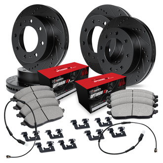 R1 Concepts® - Drilled and Slotted Brake Kit with Optimum OE Pads