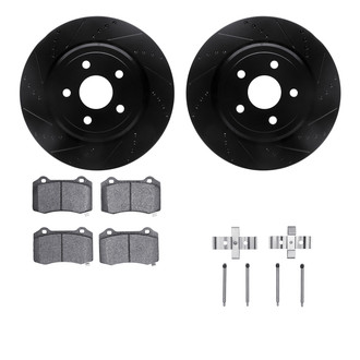 R1 Concepts® - eLINE Series Drilled and Slotted Rear Brake Kit with Performance Off-Road/Tow Brake Pads