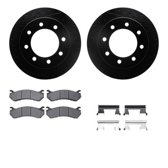 R1 Concepts® - eLINE Series Drilled and Slotted Rear Brake Kit with Performance Off-Road/Tow Brake Pads