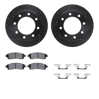 R1 Concepts® - eLINE Series Drilled and Slotted Rear Brake Kit with Performance Off-Road/Tow Brake Pads