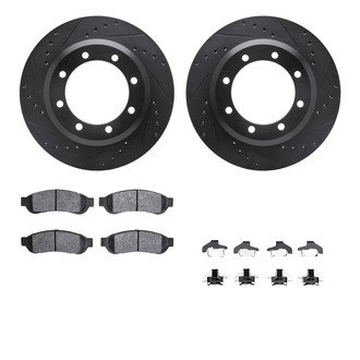 R1 Concepts® - Drilled and Slotted Rear Brake Kit with Performance Off-Road/Tow Brake Pads