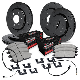R1 Concepts® - Drilled and Slotted Brake Kit with Performance Off-Road/Tow Brake Pads