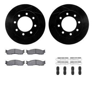 R1 Concepts® - eLINE Series Drilled and Slotted Front Brake Kit with Ceramic Pads