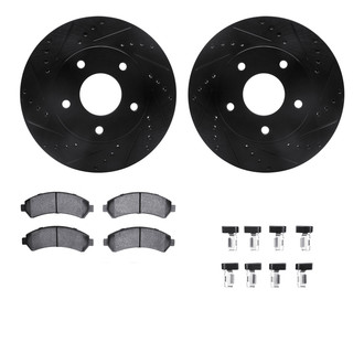 R1 Concepts® - Drilled and Slotted Front Brake Kit with Super Duty Pads