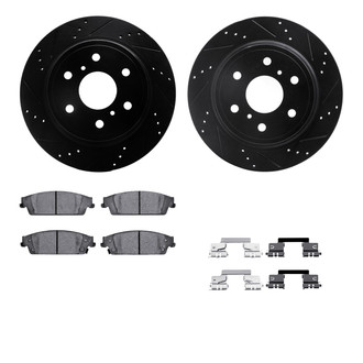 R1 Concepts® - Drilled and Slotted Rear Brake Kit with Super Duty Pads