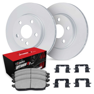 R1 Concepts® - Plain Rear Brake Kit with Optimum OE Pads