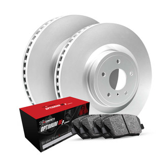 R1 Concepts® - Plain Front Brake Kit with Optimum OE Pads