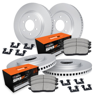 R1 Concepts® - Front and Rear Brake Kit with Super Duty Pads