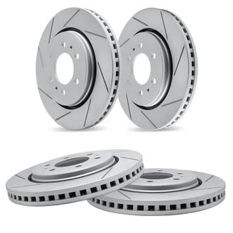 R1 Concepts® - Slotted Front and Rear Brake Rotor Set