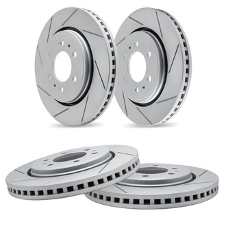 R1 Concepts® - Slotted Front and Rear Brake Rotor Set
