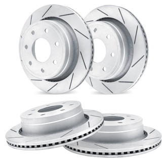 R1 Concepts® - Slotted Front and Rear Brake Rotor Set