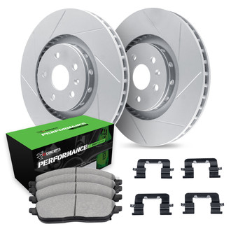R1 Concepts® - Slotted Front Brake Kit with Performance Off-Road/Tow Brake Pads