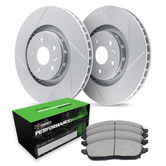 R1 Concepts® - Slotted Rear Brake Kit with Performance Off-Road/Tow Brake Pads