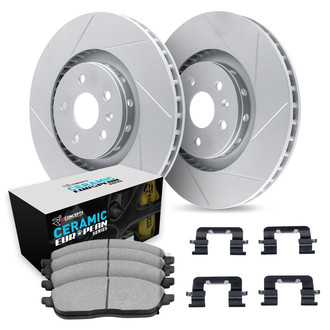 R1 Concepts® WLTH1-40009 - Slotted Front Brake Kit with Euro Ceramic Pads