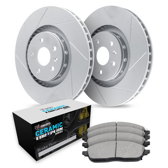 R1 Concepts® - Slotted Rear Brake Kit with Euro Ceramic Pads