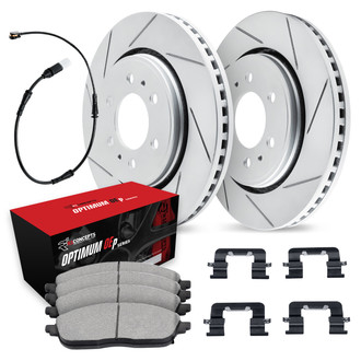 R1 Concepts® - Slotted Front Brake Kit with Optimum OE Pads