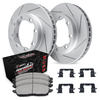 R1 Concepts® - Slotted Front Brake Kit with Performance Off-Road/Tow Brake Pads
