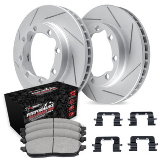 R1 Concepts® - Slotted Front Brake Kit with Performance Off-Road/Tow Brake Pads