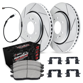 R1 Concepts® - Slotted Rear Brake Kit with Performance Off-Road/Tow Brake Pads