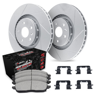R1 Concepts® - Slotted Rear Brake Kit with Performance Off-Road/Tow Brake Pads