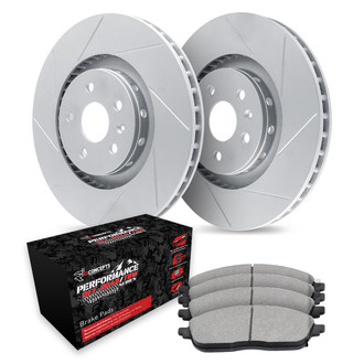R1 Concepts® - Slotted Rear Brake Kit with Performance Off-Road/Tow Brake Pads