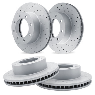 R1 Concepts® WMPN2-54375 - Drilled Front and Rear Brake Rotor Set