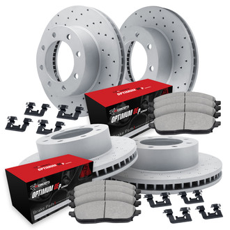 R1 Concepts® - Drilled Brake Kit with Optimum OE Pads