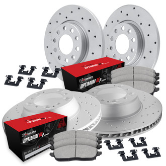 R1 Concepts® - Drilled Brake Kit with Optimum OE Pads