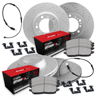 R1 Concepts® - Drilled Brake Kit with Optimum OE Pads