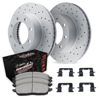 R1 Concepts® - Drilled Rear Brake Kit with Performance Sport Pads
