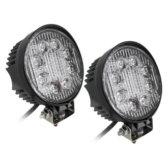 Race Sport® RS-27W-R-2 - Street Series High Power 4" 2x27W Round Spot Beam LED Lights