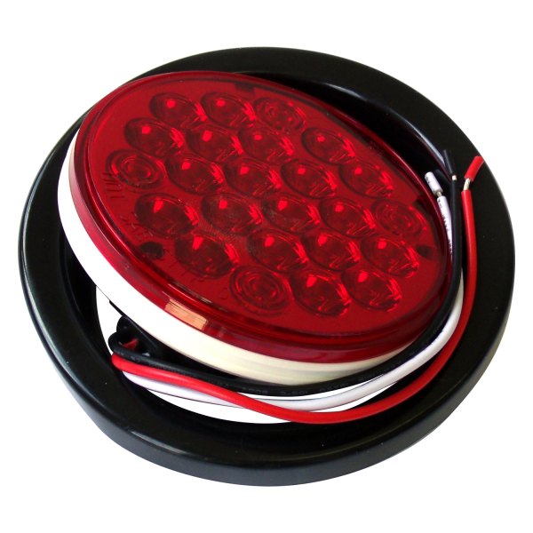 Race Sport® - 4" Chrome/Red Round LED Tail Light