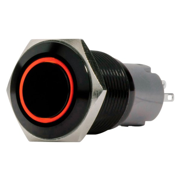  Race Sport® - 0.75" 2-Position Red LED Switch with Black Flush Mount