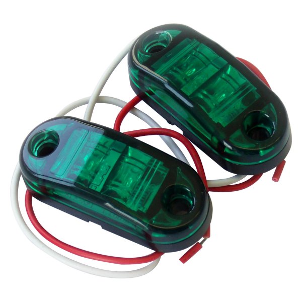 Race Sport® - 2.5 "x 1" Rectangular Green LED Side Marker Lights