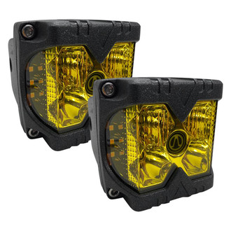 Race Sport® RS02SA - HD Series 2x40W Cube Amber LED Lights, with Amber Side Strobe