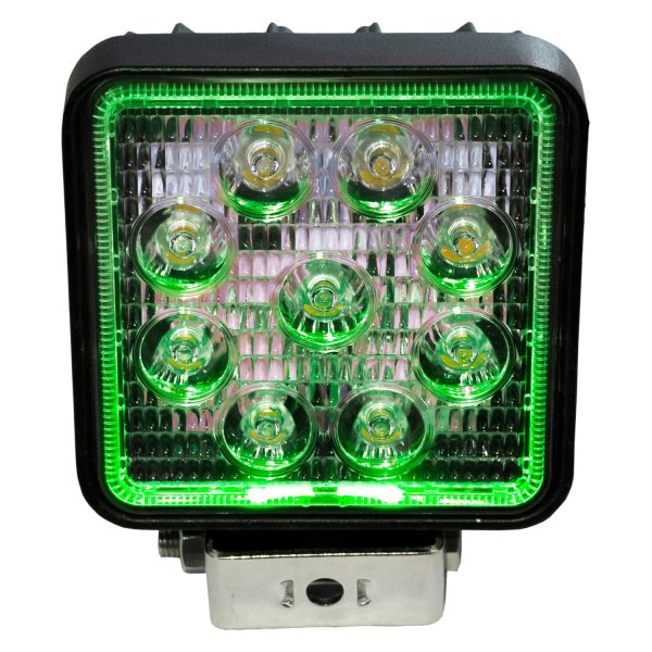 Race Sport® - Halo Series 4" 27W Square Spot Beam LED Light, Front View