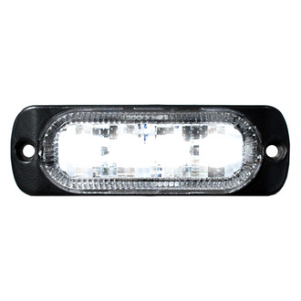 Race Sport® - 4-LED Ultra Slim Bolt-On Mount 19-Flash Pattern White LED Strobe Light