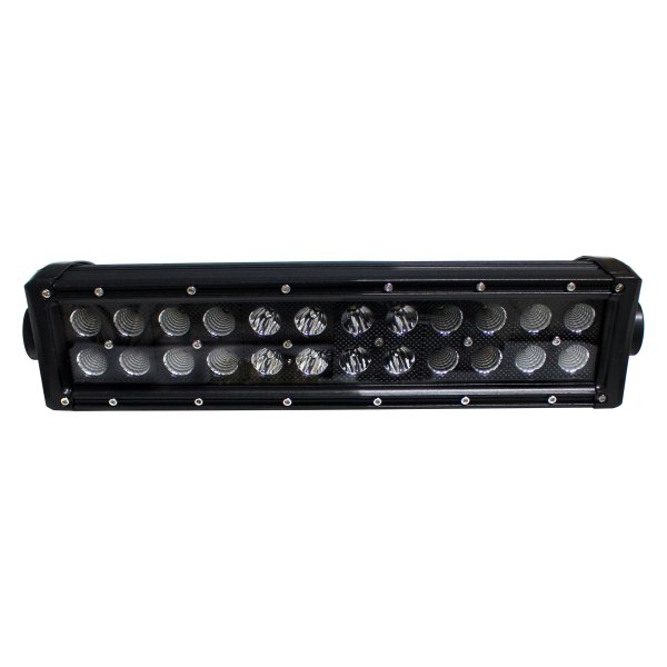 Race Sport® - Blacked Out® Series Silver Hi Performance 15" 72W Dual Row Combo Beam LED Light Bar, Front View