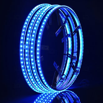 Race Sport® RSCSWL17-TS - 17" ColorSMART Bluetooth Controlled Multicolor LED Wheel Kit with Turn and Brake Functions