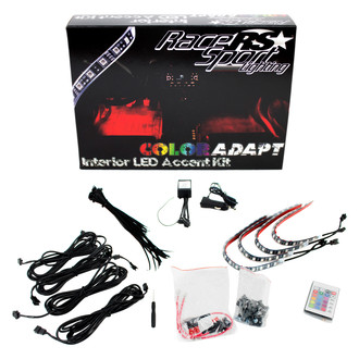 Race Sport® - 12" Remote Control Interior Multicolor LED Strip Kit