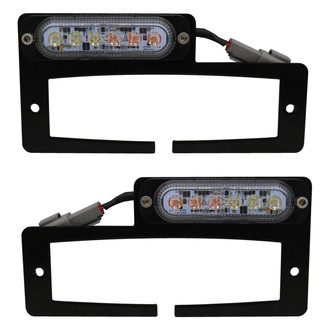 Race Sport® - Hitch Mounted 2x6W Rectangular Flood Beam White/Amber LED Light Kit