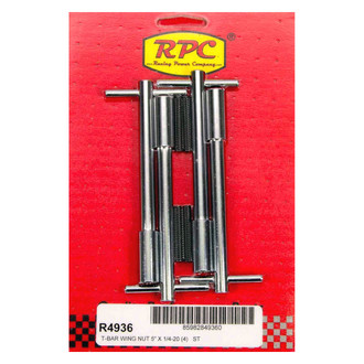 Racing Power Company® - 4-piece 5" T-Bar Cover Wing Nut